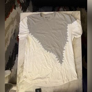 Men's White and Gray Shirt